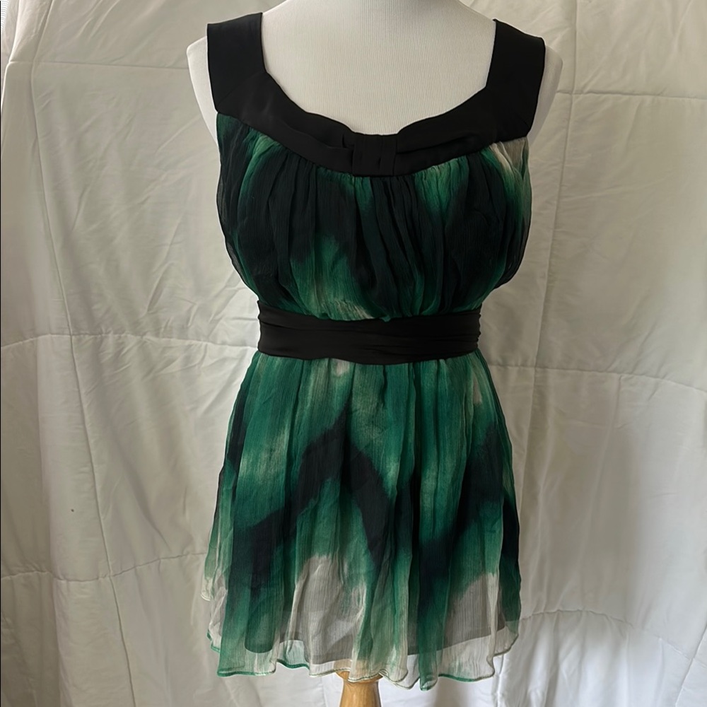 Elegant Green and Black Women's Dress - Zara Basic from Europe